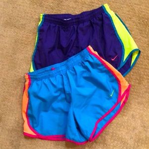 2 pairs Nike running shorts